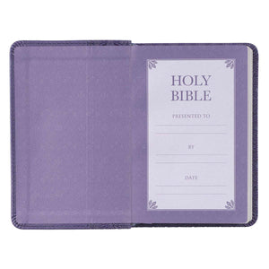 Purple Faux Leather King James Version Pocket Bible - KJV150