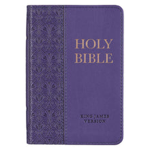 Load image into Gallery viewer, Purple Faux Leather King James Version Pocket Bible - KJV150
