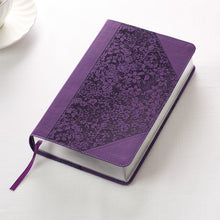 Load image into Gallery viewer, Purple Floral Faux Leather Giant Print King James Version Bible - KJV037
