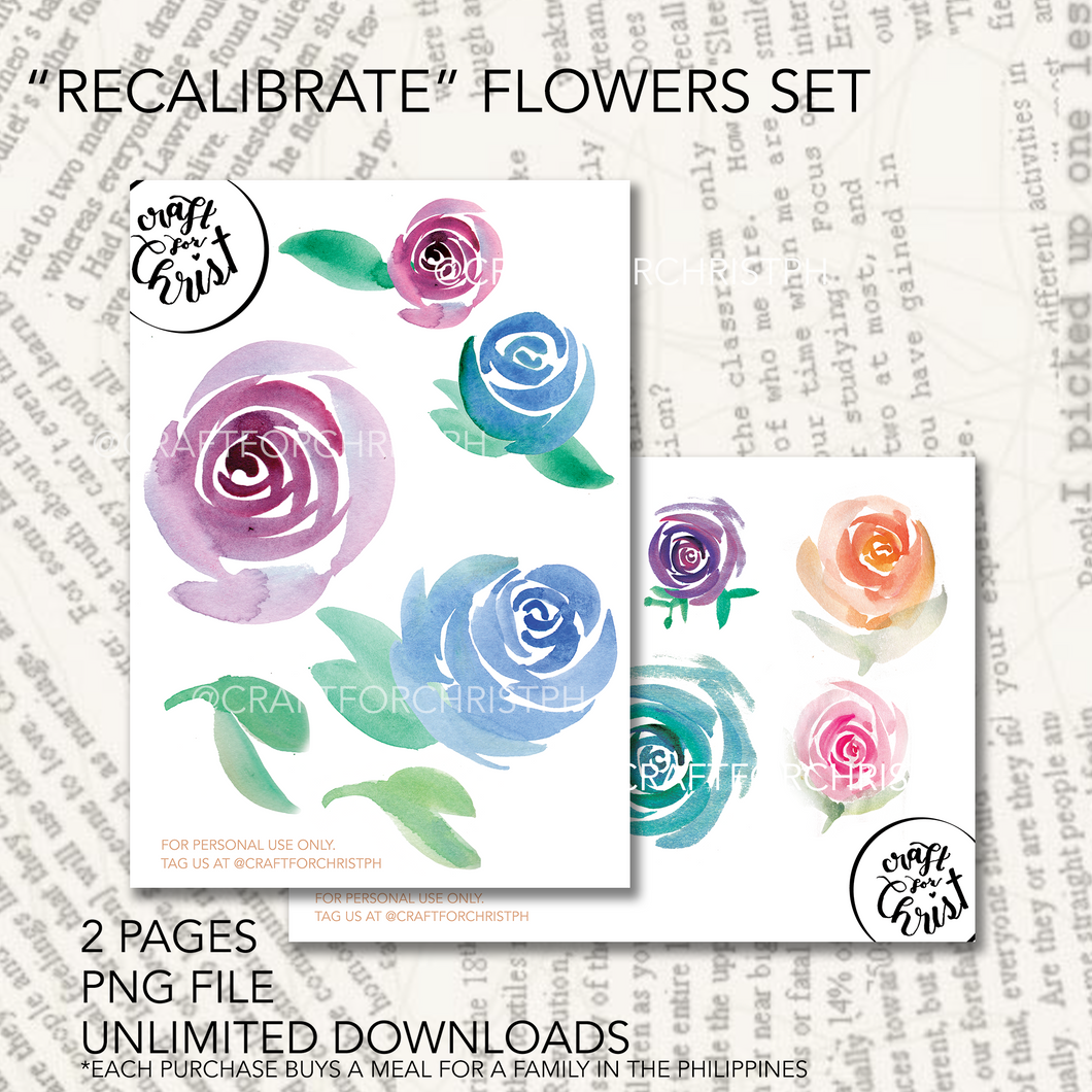 Recalibrate Flower Set - Printable