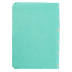 Robin’s-egg Blue Faux Leather Large Print Compact King James Version Bible - KJV070