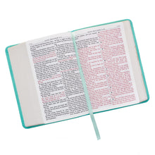 Load image into Gallery viewer, Robin’s-egg Blue Faux Leather Large Print Compact King James Version Bible - KJV070
