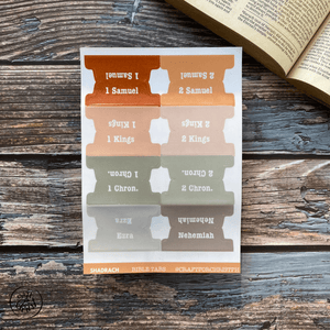 Bible Tabs - Craft for Christ - Shadrach - Pealable sticker for Journaling Medium and Small Bibles