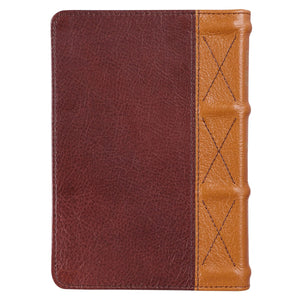 Saddle Tan and Butterscotch Large Print Compact KJV Bible - KJV155