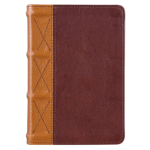 Saddle Tan and Butterscotch Large Print Compact KJV Bible - KJV155