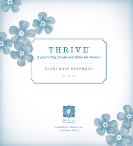 NLT THRIVE Creative Journaling Devotional Bible (LeatherLike Hardcover, Teal Blue with Rose Gold)
