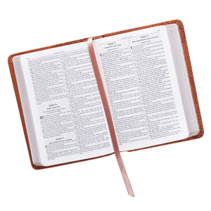 Tan Faux Leather King James Version Pocket Bible - KJV014