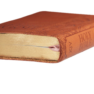 Tan Faux Leather King James Version Pocket Bible - KJV014