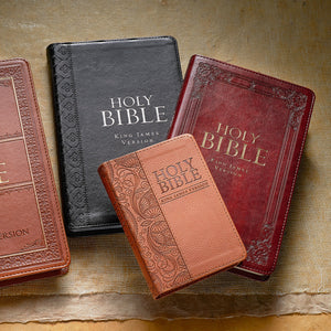 Tan Faux Leather King James Version Pocket Bible - KJV014