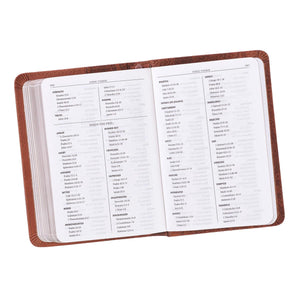 Tan Faux Leather King James Version Pocket Bible - KJV014