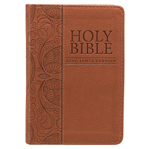 Tan Faux Leather King James Version Pocket Bible - KJV014