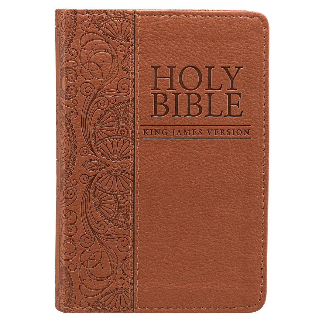 Tan Faux Leather King James Version Pocket Bible - KJV014