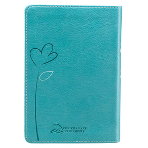 Turquoise Faux Leather Compact KJV Bible - KJV010