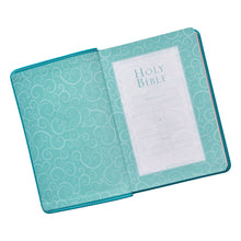 Load image into Gallery viewer, Turquoise Faux Leather Compact KJV Bible - KJV010
