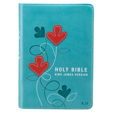 Load image into Gallery viewer, Turquoise Faux Leather Compact KJV Bible - KJV010
