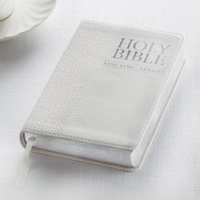 Load image into Gallery viewer, White Faux Leather Compact King James Version Bible - KJV006
