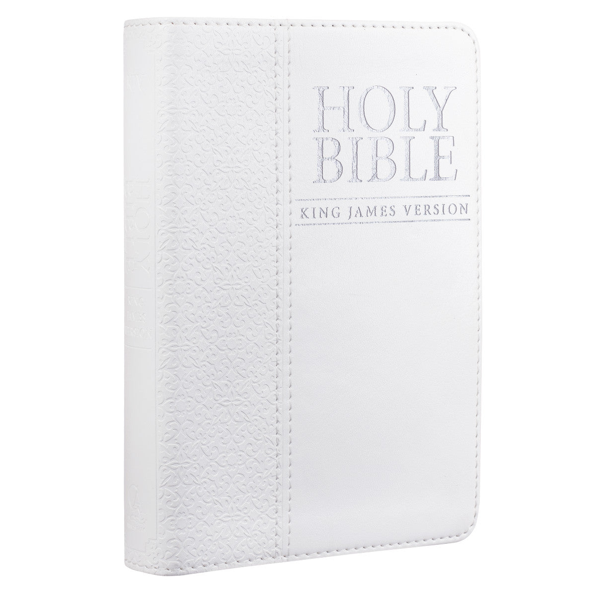 White Faux Leather Compact King James Version Bible - KJV006 – Craft ...