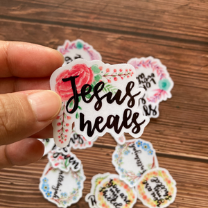 JESUS HEALS Faith Stickers