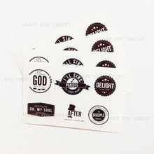 Load image into Gallery viewer, Bible Journaling Stickers Small Talk Logos Faith Planner Stickers
