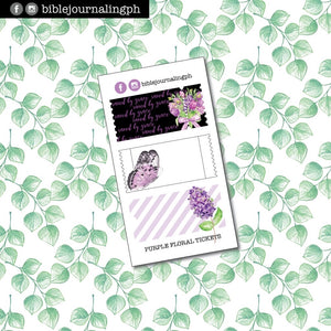 Faith Planner Floral Tickets Journaling Stickers