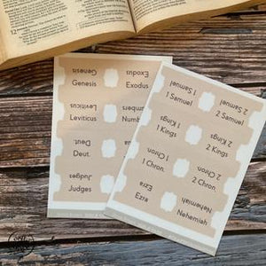 Bible Tabs - Craft for Christ - Jesse Brown- Pealable sticker for Journaling Medium and Small Bibles